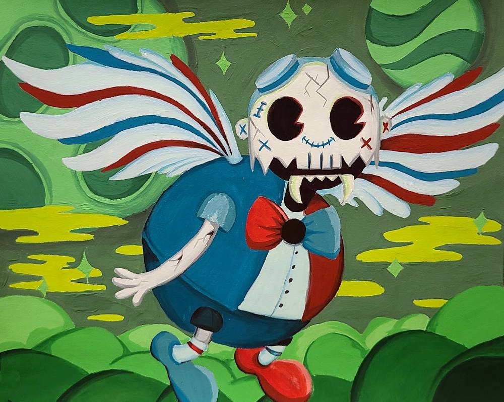 Monster Mashup painting from undergraduate student