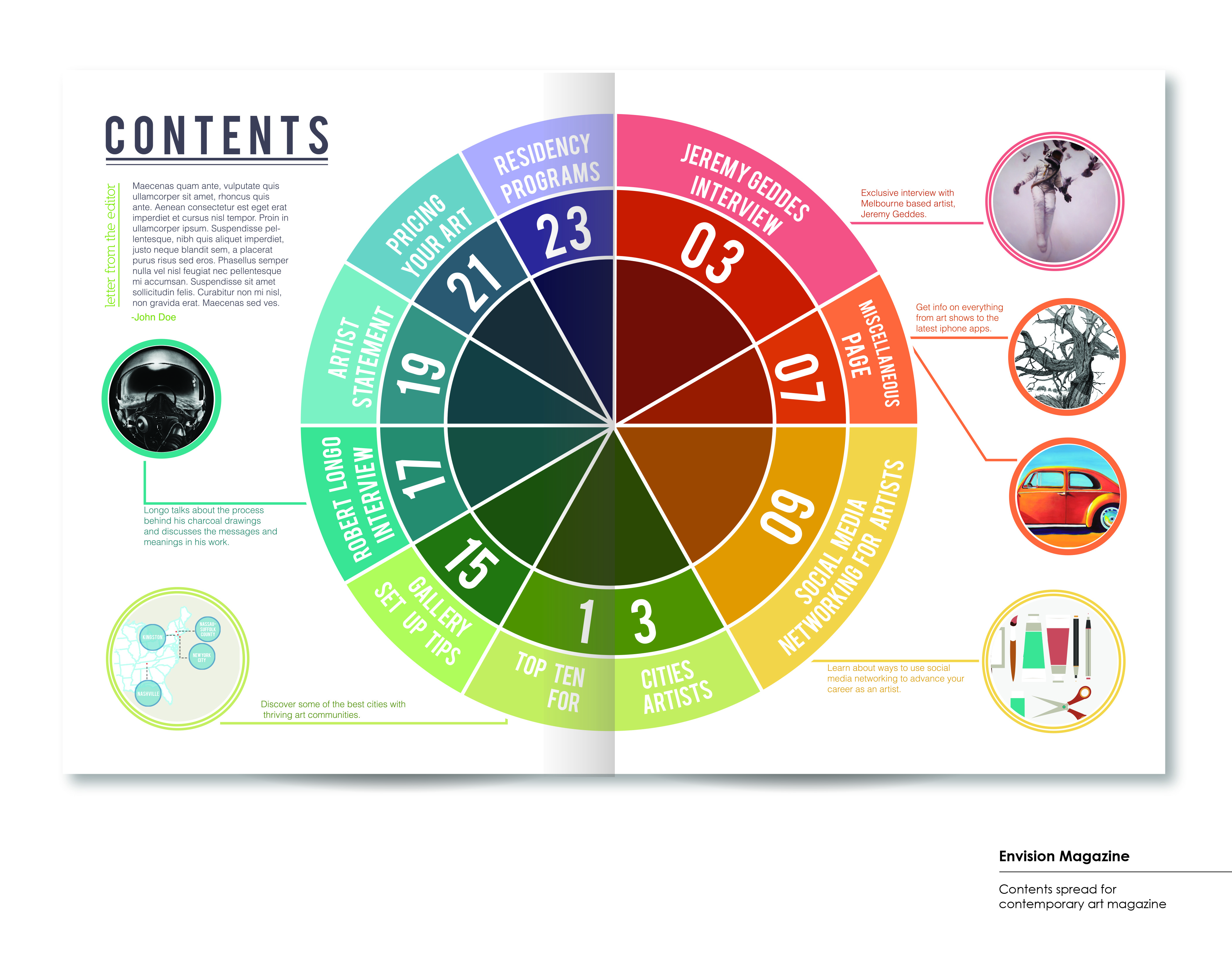 Infographic Spread by Ashton Brasel magazine spread