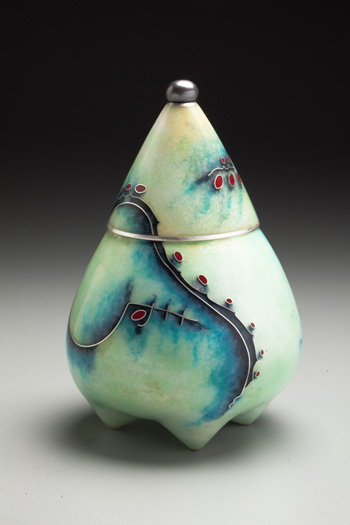 "Double Lines Container" by visiting artist Sarah Perkins