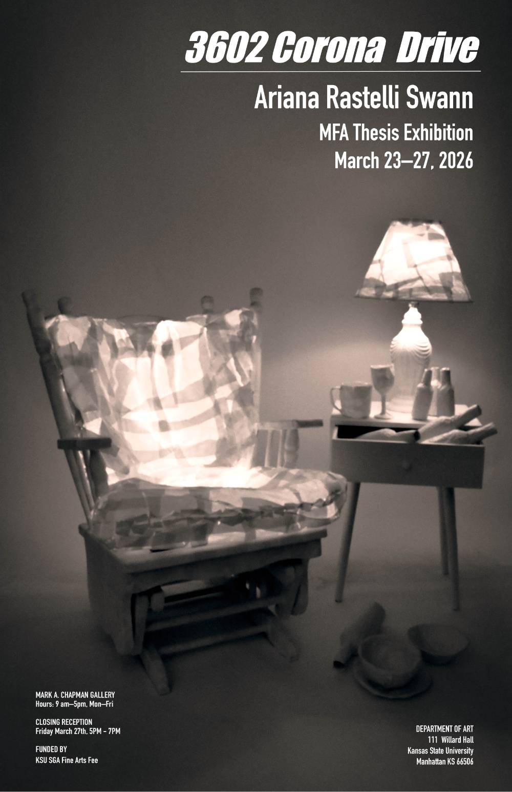 Ariana Swann's MFA Exhibition Poster