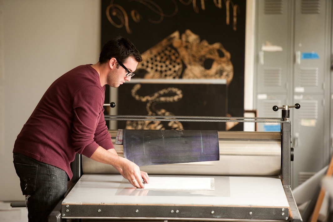 printmaking student