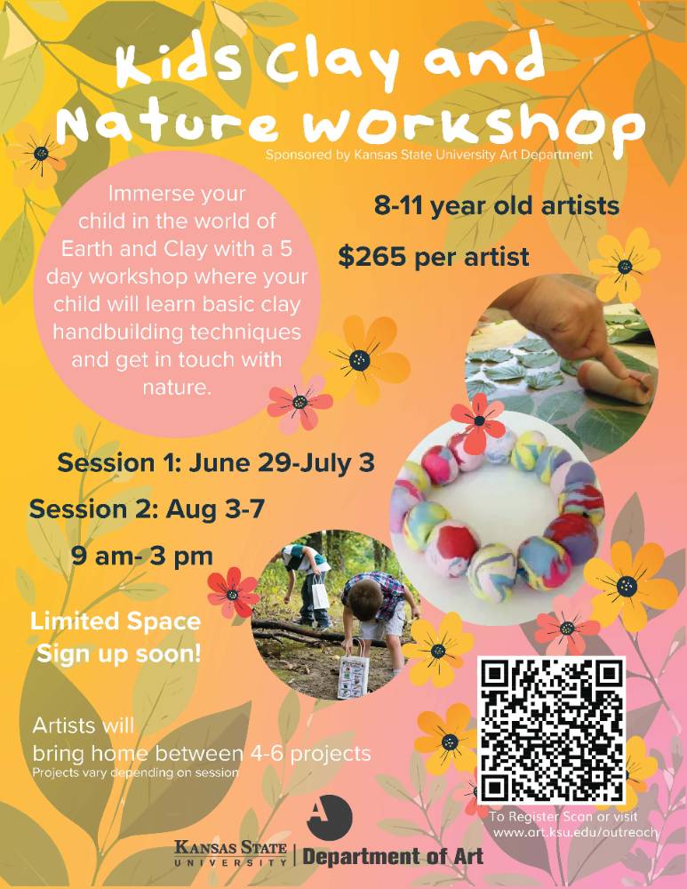 Poster for Kids Clay Summer Workshop