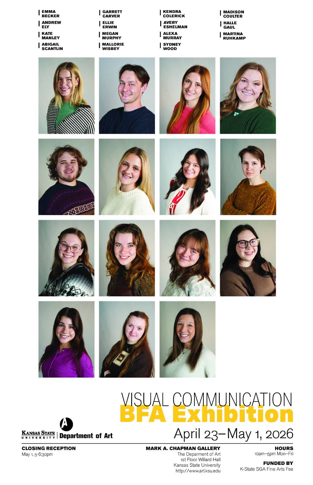 Poster for VCD BFA 2026 Exhibition