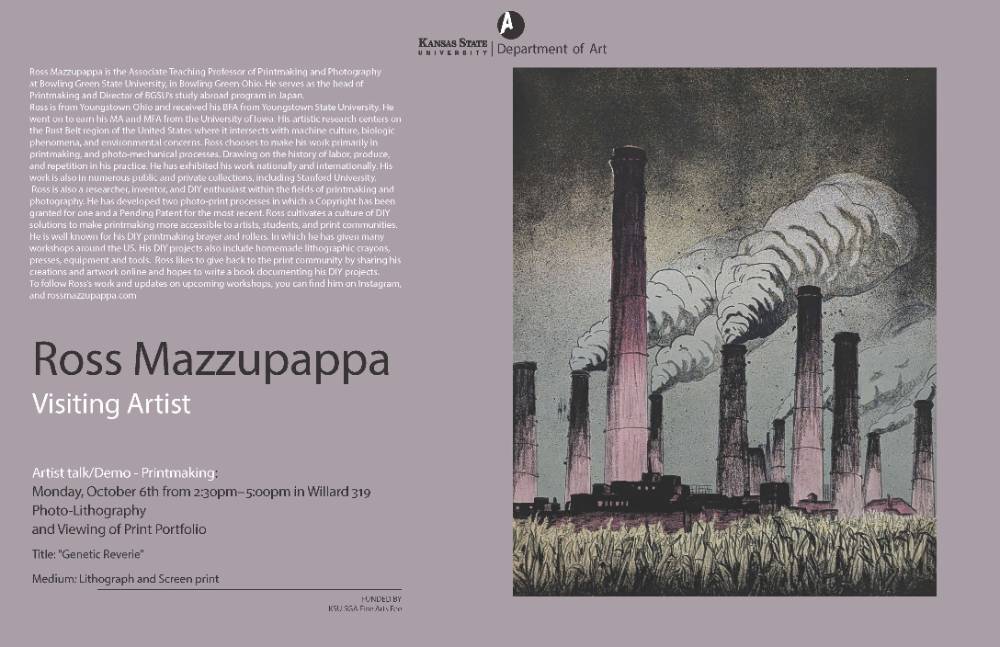 Ross Mazzupappa Visiting Artist Poster